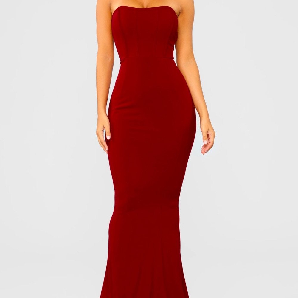 Fashion Nova Save Me A Dance Dress - Dark Red